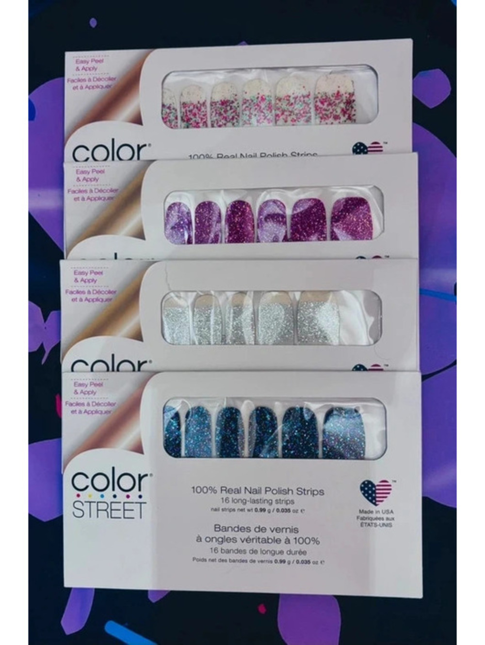 4 NEW Color Street Nail Polish Strips